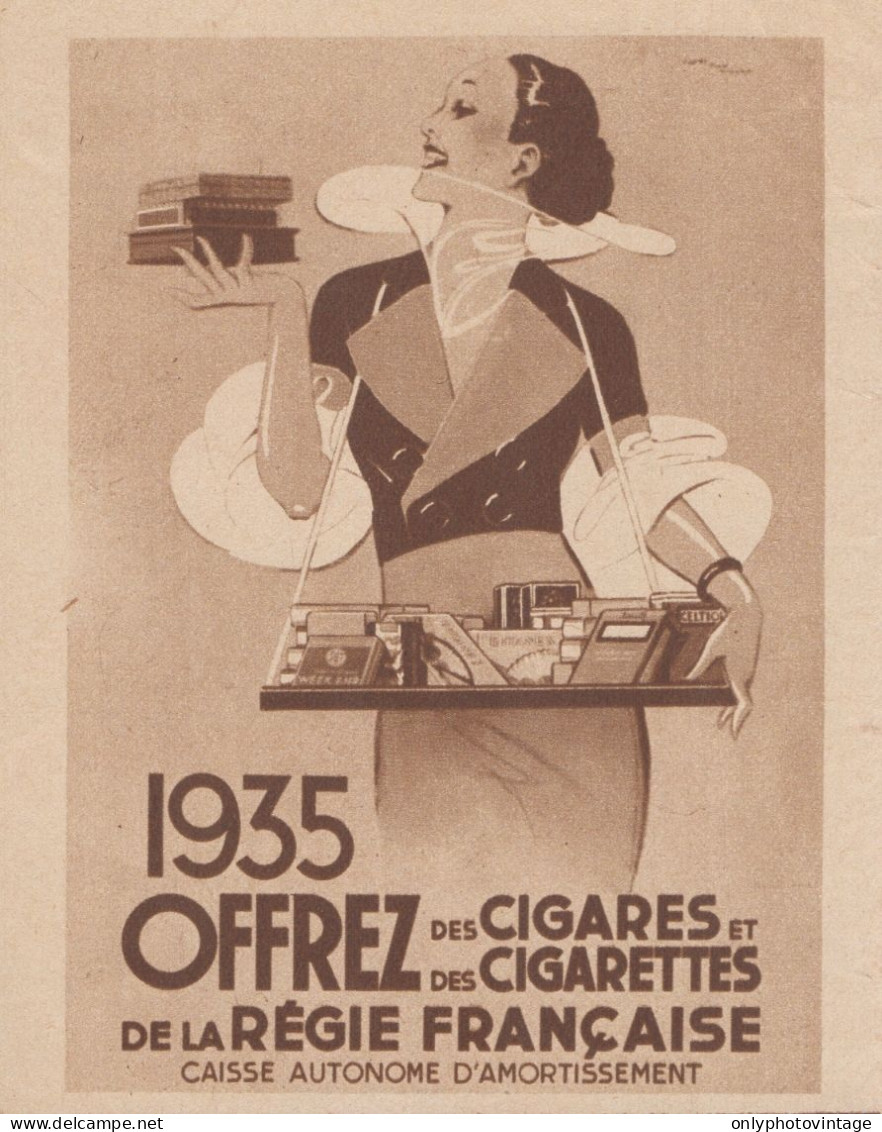 Cigares & Cigarettes De La Régie Française - Pubblicità D'epoca - 1934 Ad - Publicités