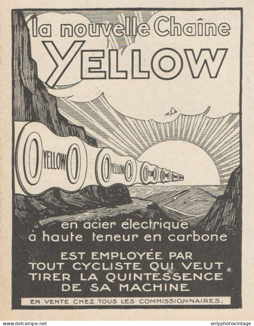 La Nouvelle Chaine YELLOW - Pubblicità D'epoca - 1924 Old Advertising - Werbung