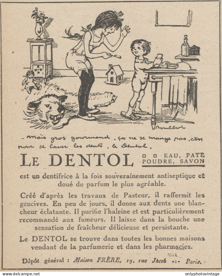 DENTOL - Vignetta - Pubblicità D'epoca - 1921 Old Advertising - Werbung