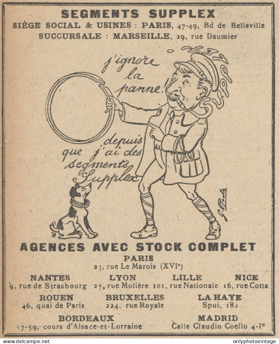 Segments SUPPLEX - Pubblicità D'epoca - 1921 Old Advertising - Werbung