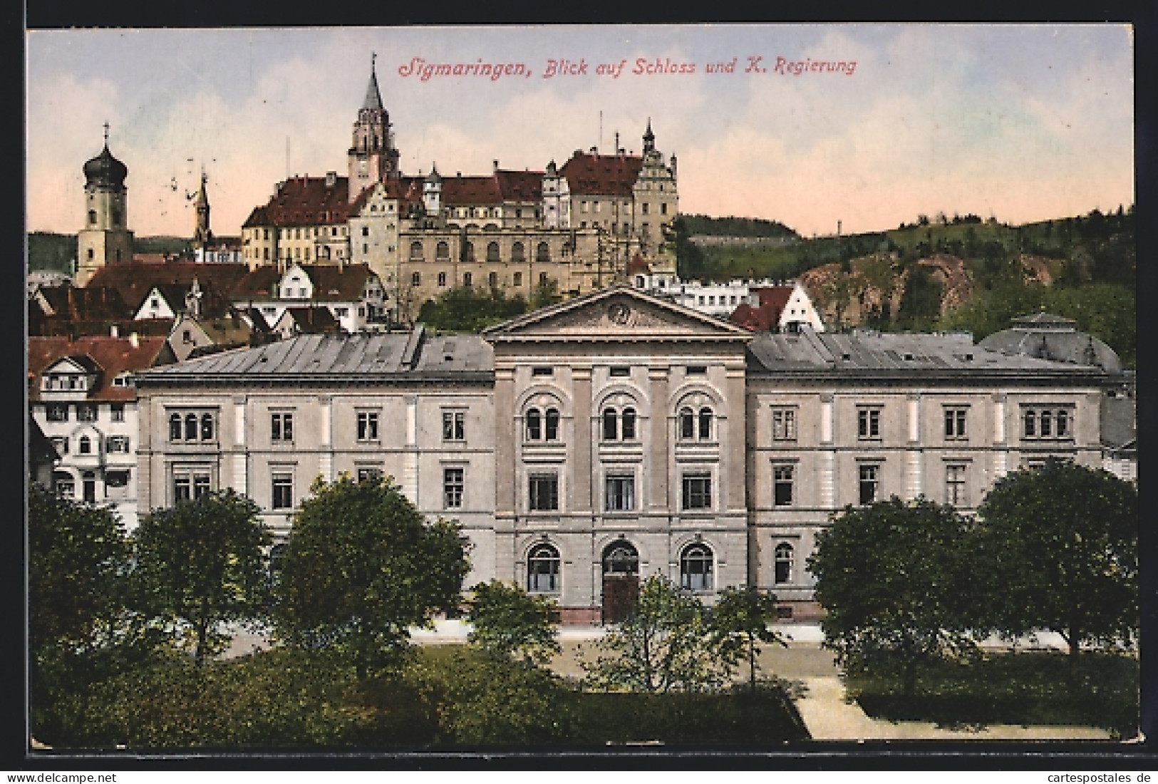 AK Sigmaringen, Blick Auf Schloss Und K. Regierung  - Sigmaringen