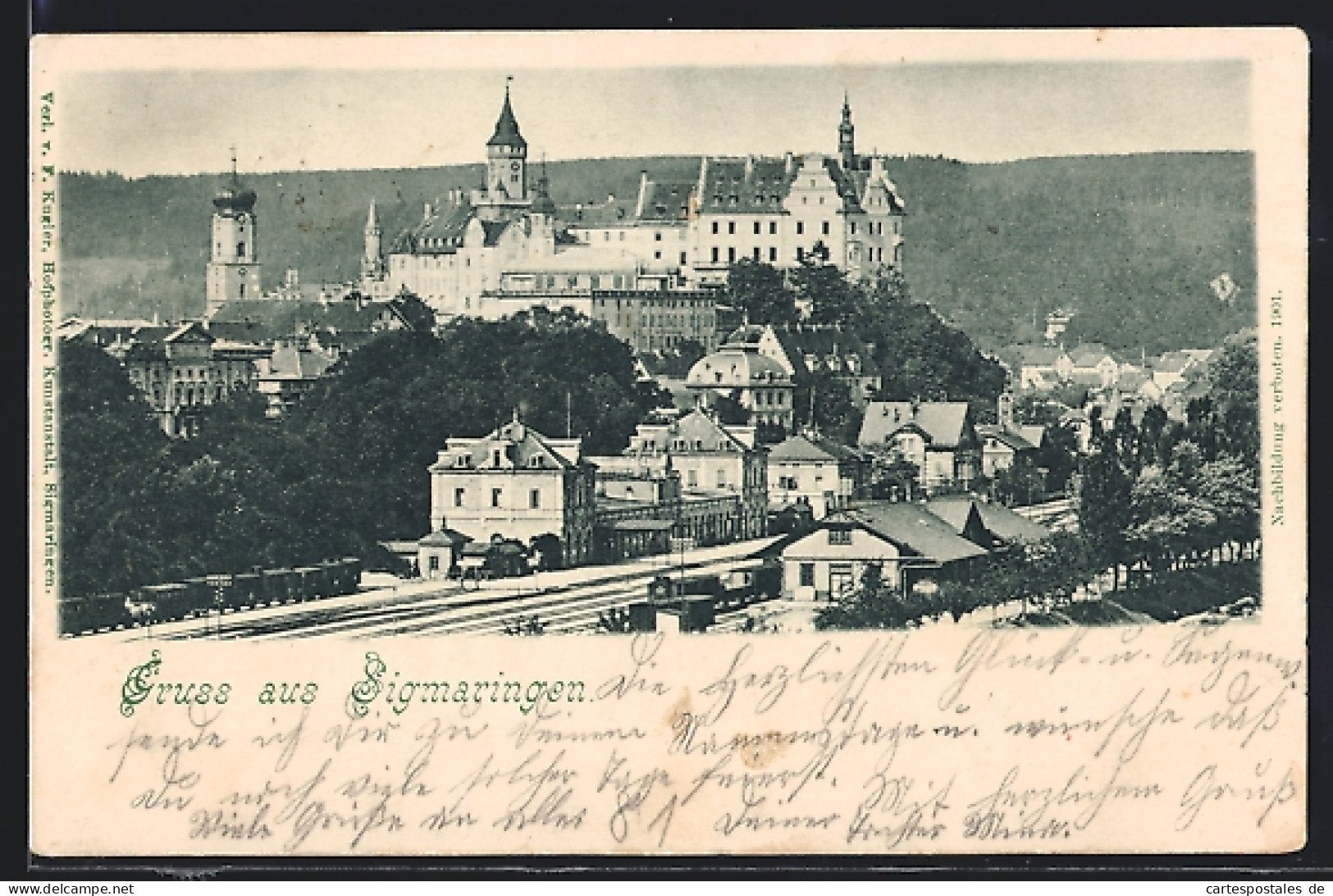 AK Sigmaringen, Ortsansicht Mit Fürstl. Schloss  - Sigmaringen