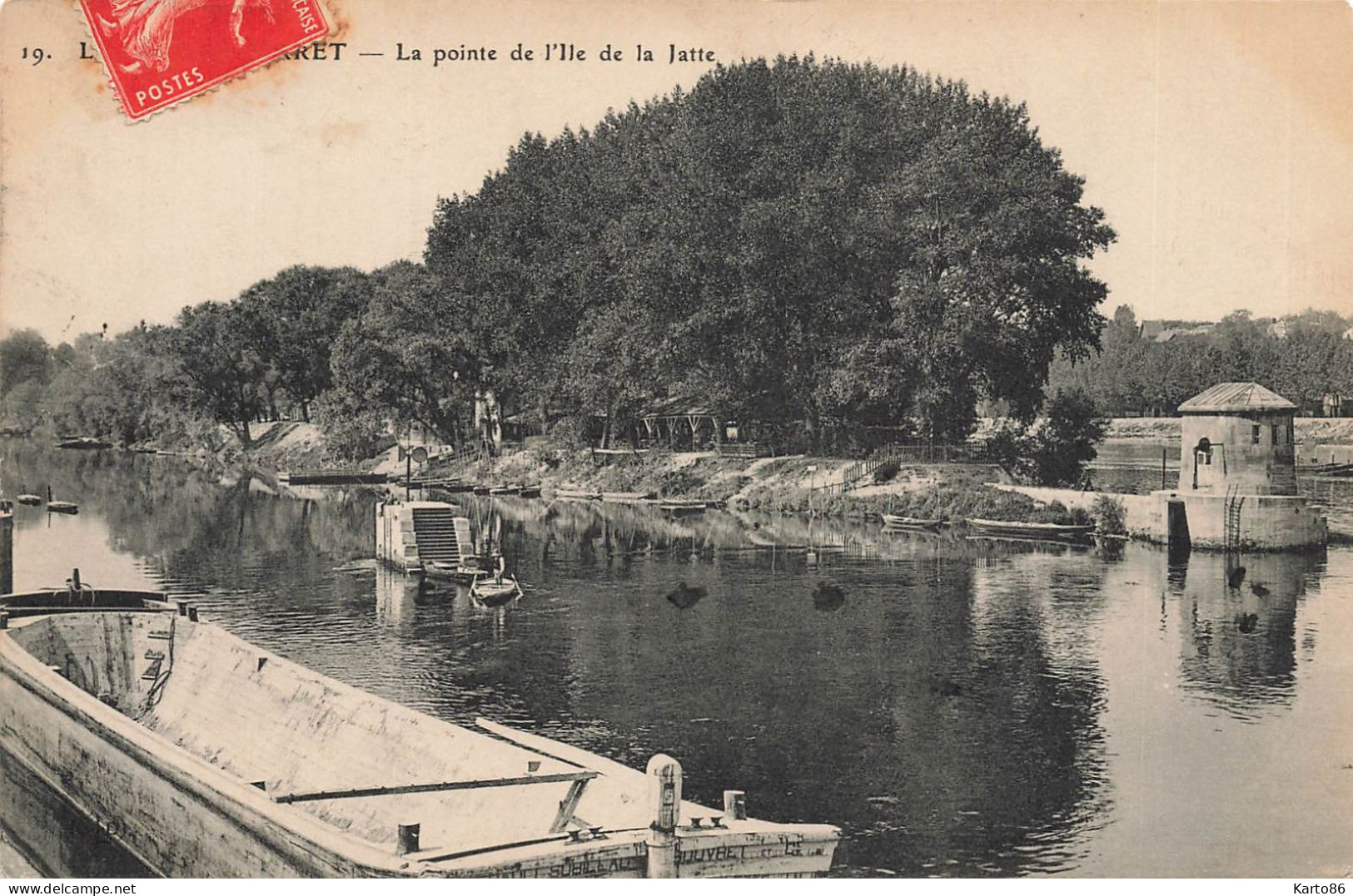 Levallois Perret * Péniche Batellerie * La Pointe De L'ile De La Jatte * Péniches Barge Chaland - Levallois Perret