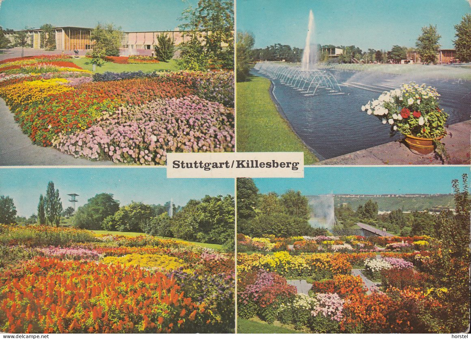 D-70173 Stuttgart/ Killesberg Mit Blumen (60er Jahre) - Parkanlagen - Springbrunnen - Fountain - Nice Stamp - Stuttgart
