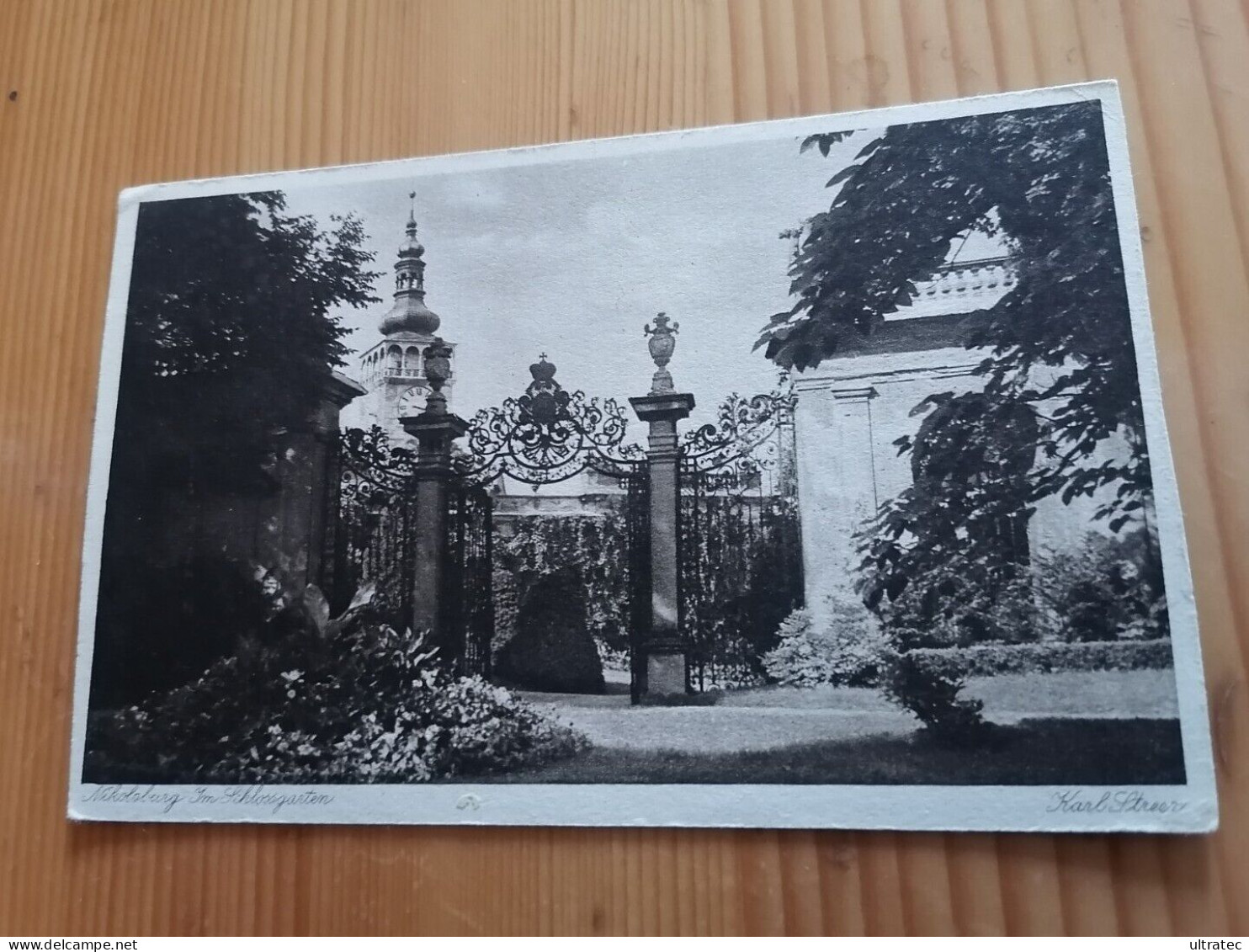 AK Mikulov NIKOLSBURG Schlossgarten 1928 Tschechien Schöne Alte Postkarte Mähren  HEIMAT SAMMLER  ORIGINAL  GUT ERHALTEN - Tchéquie