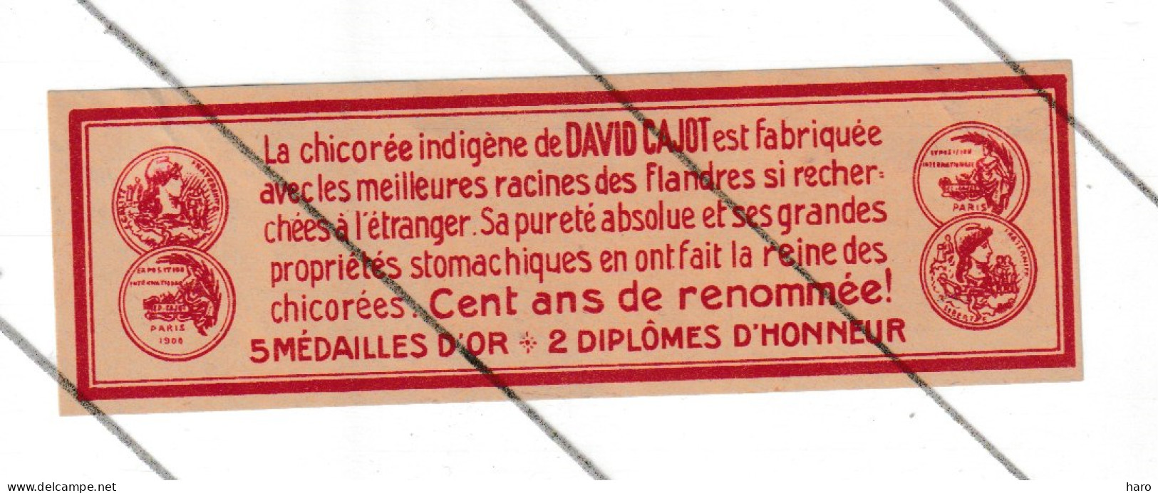 Etiquette - David CAJOT Ste CROIX à NAMUR - Fabrique De Chicorées - Label De Qualité  (B314) - Kaffee & Chicorée