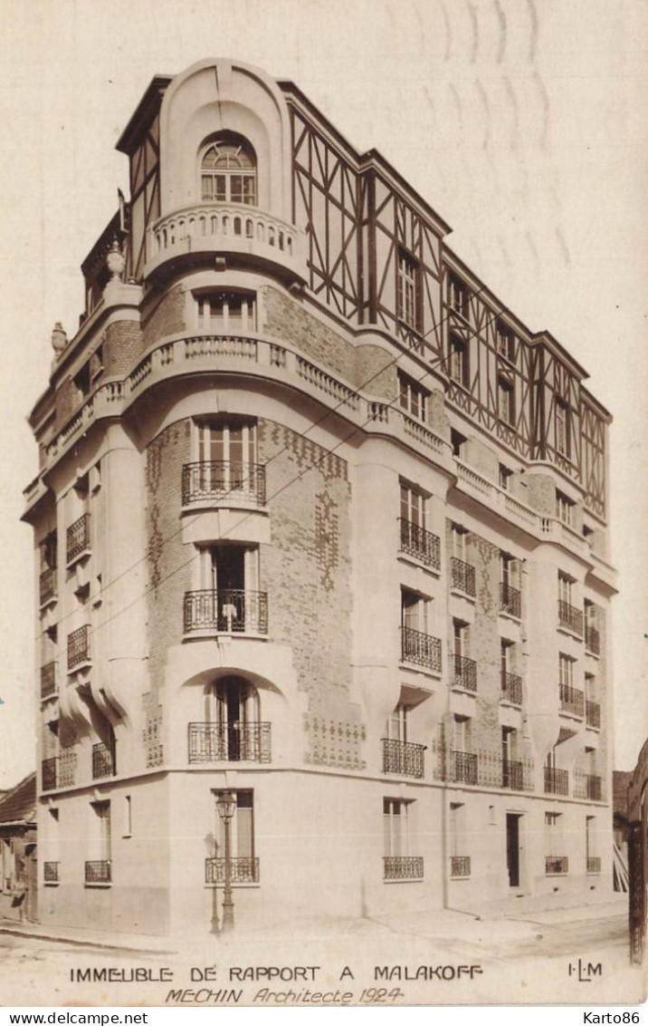 Malakoff * Carte Photo * Immeuble De Rapport * Architecte MECHIN 1924 * Architecture - Malakoff