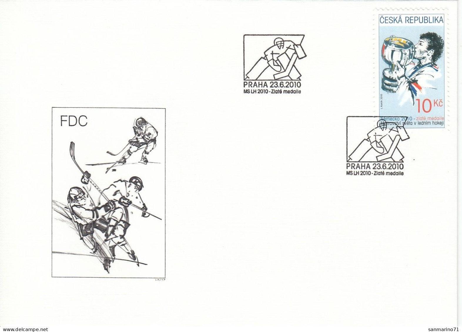 FDC CZECH REPUBLIC 640 - Hockey (Ice)