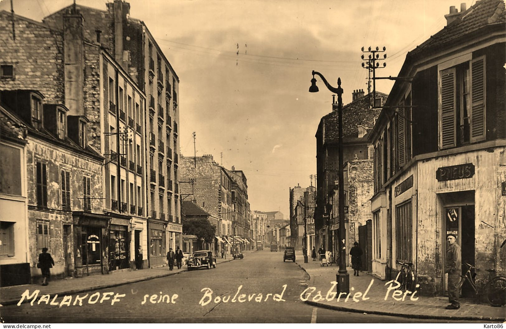 Malakoff * Carte Photo * Boulevard Gabriel Péri * Commerces Magasins - Malakoff