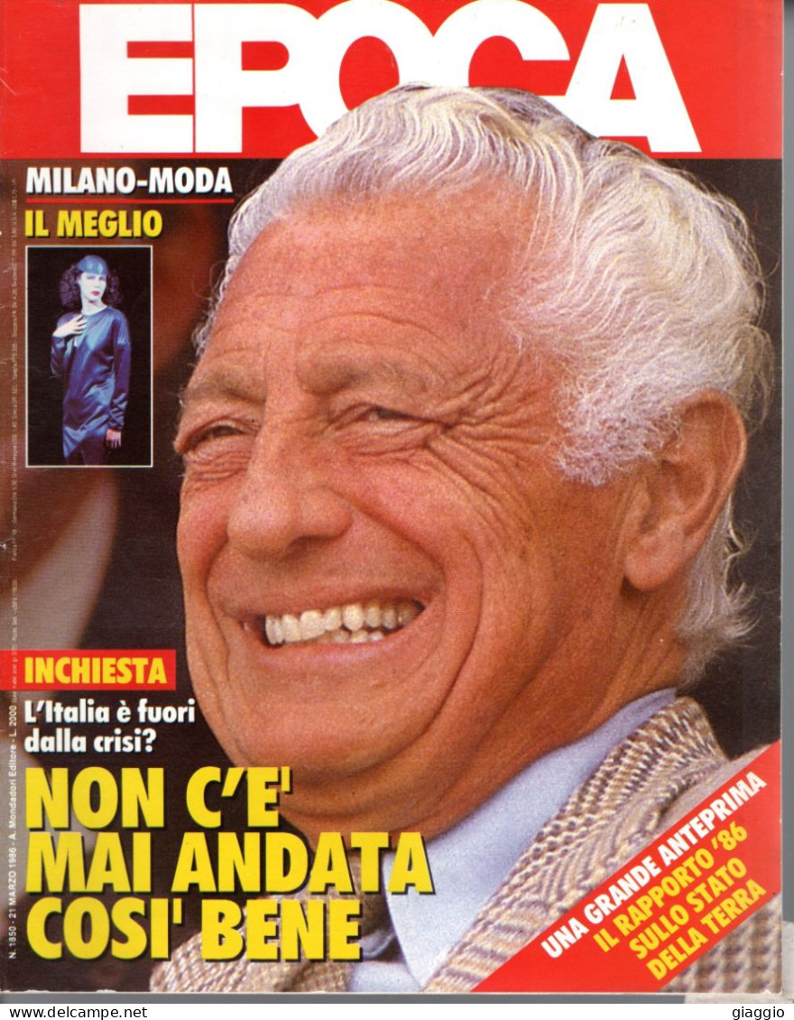 °°° RIVISTA EPOCA N° 1850 DEL 21 MARZO 1986 °°° - Andere & Zonder Classificatie