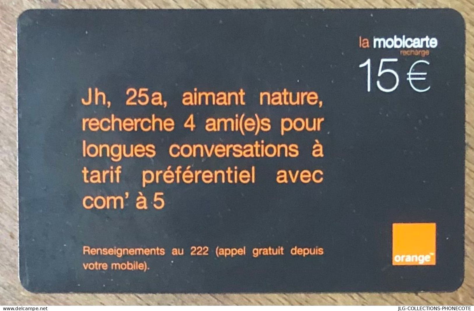 COM'A 5 MOBICARTE ORANGE SPÉCIMEN MBC MOBI GSM SCHEDA TARJETA PHONE CARD PREPAID PREPAYÉE CALLING CARD CARTE TELECARTE - Kaarten Voor De Telefooncel (herlaadbaar)