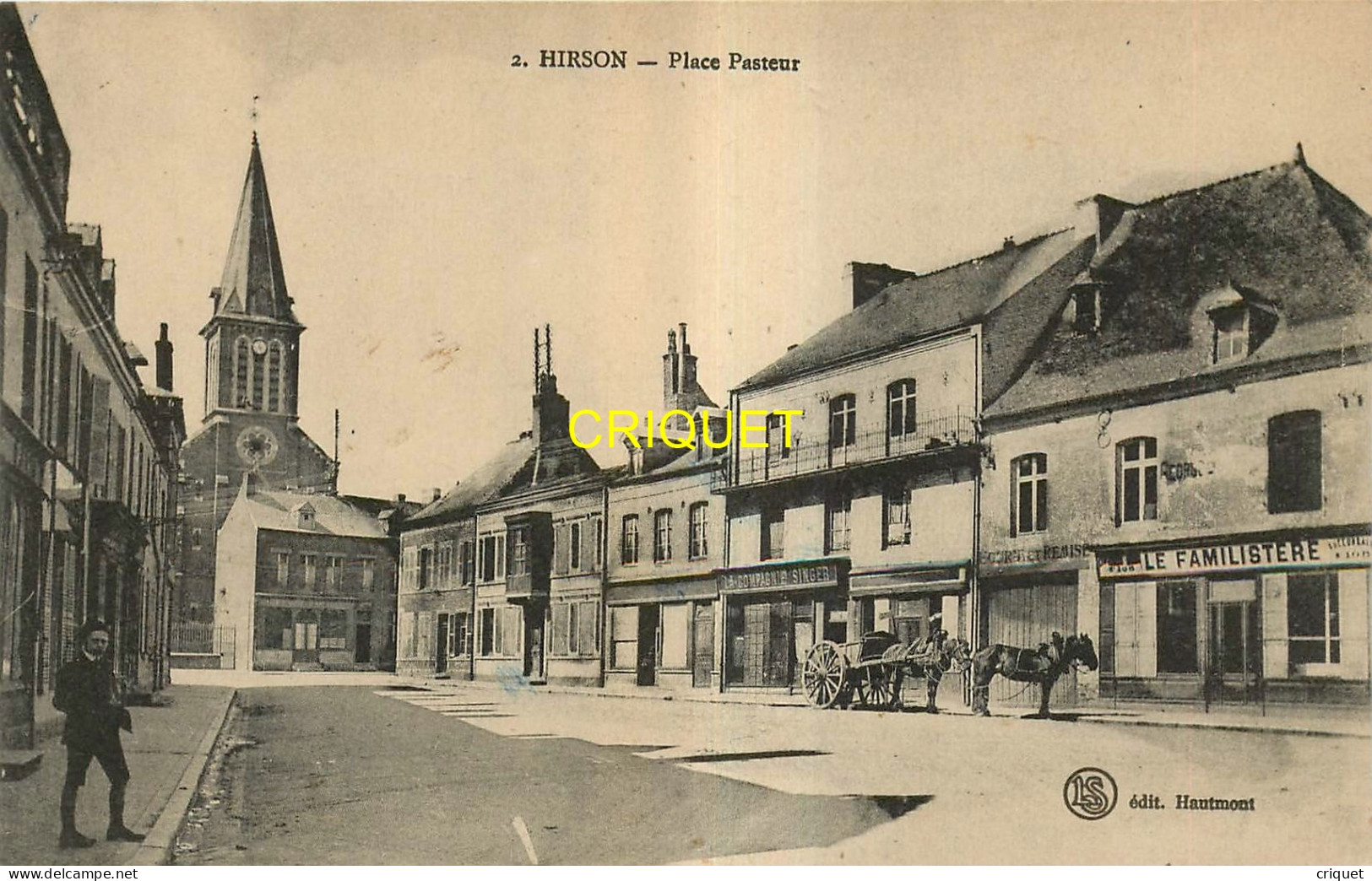 02 Hirson, Place Pasteur, Attelage Devant Le Familistère ... - Hirson