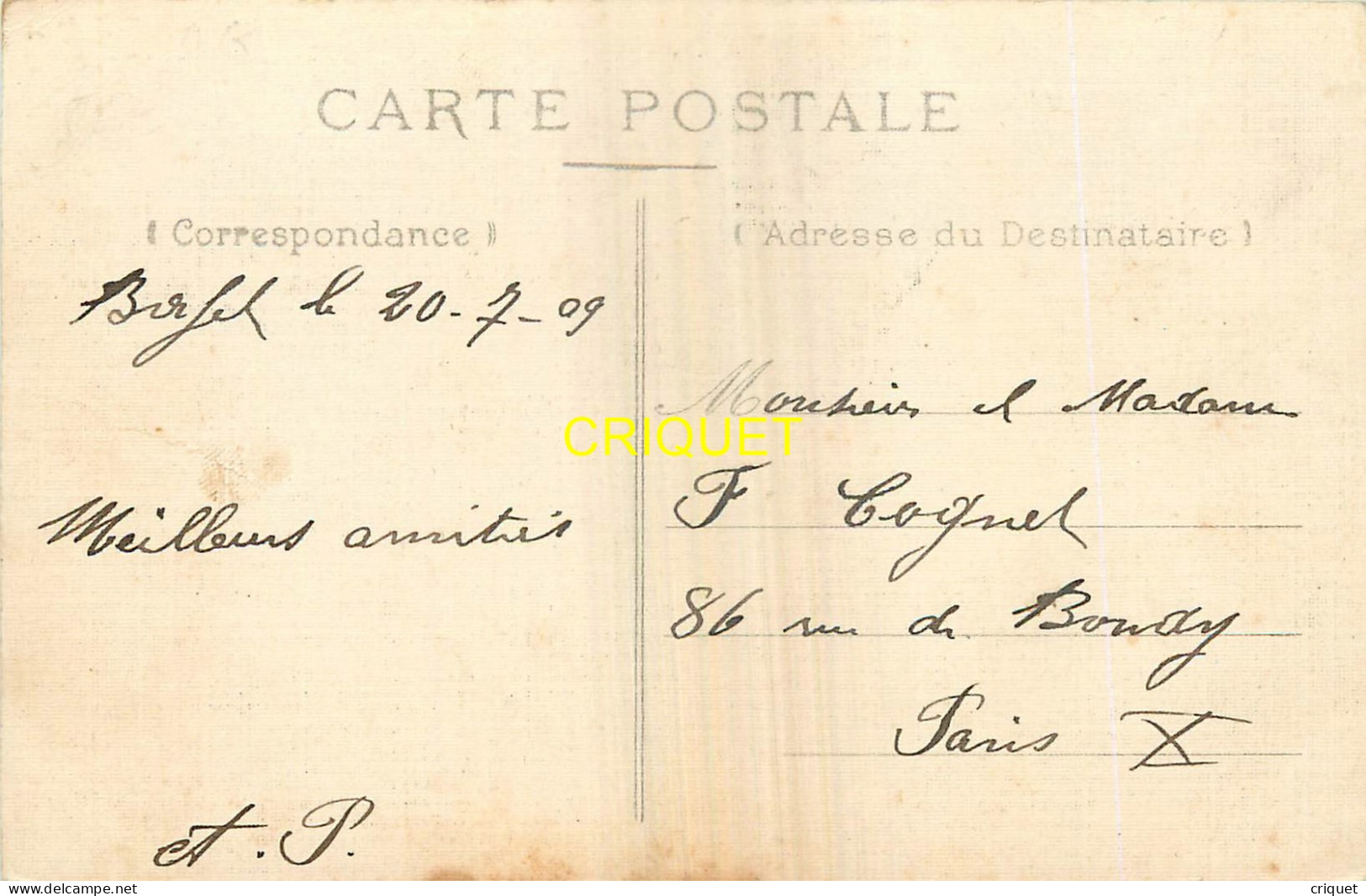 Dépt. 03, Les Grottes De Bayet, Carte Toilée Colorisée Affranchie 1909 - Andere & Zonder Classificatie