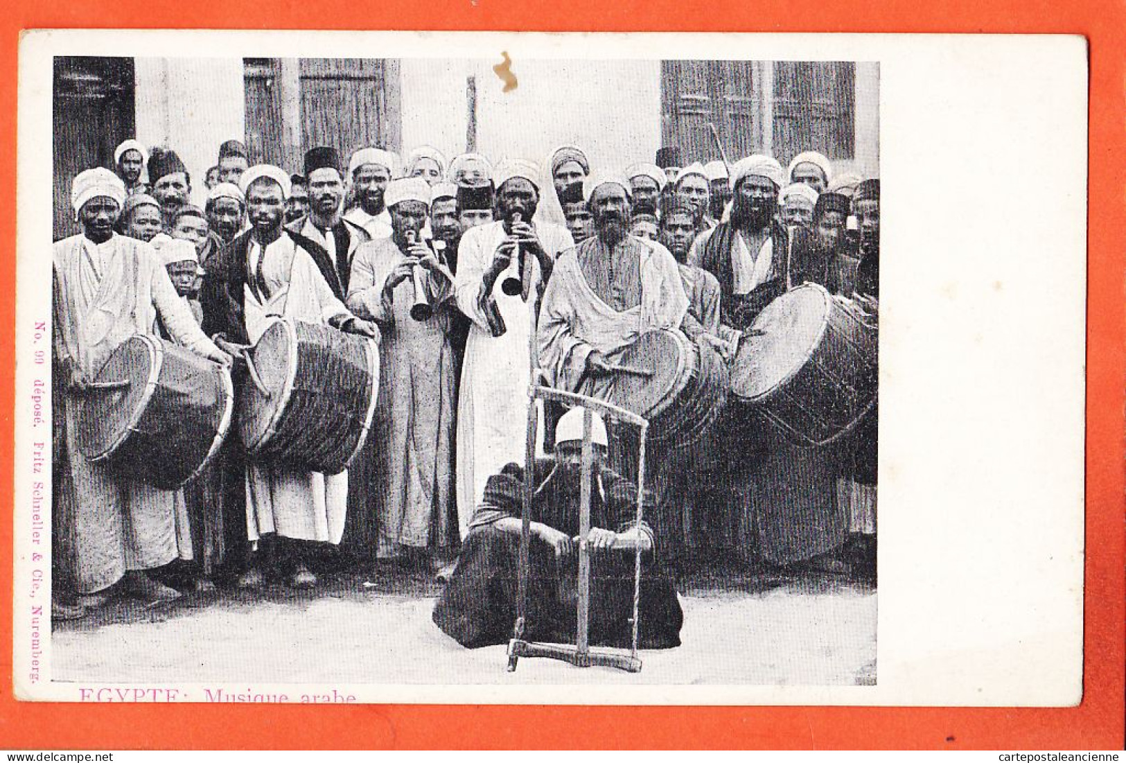 09998 / ⭐ (•◡•) Egypte Petits Métiers ◉ Musique Arabe Orchestre Musiciens Egyptiens 1900s ♥️ Fritz SCHNELLER 99 - Personen