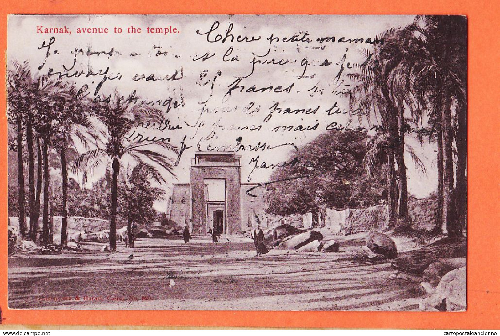 09996 / ♥️  (•◡•) KARNAK Egypt Avenue Temple 1905 à DARGENT Paris ◉ Photo-Bromure LICHTENSTERN HARARI 820 Egypte - Autres & Non Classés
