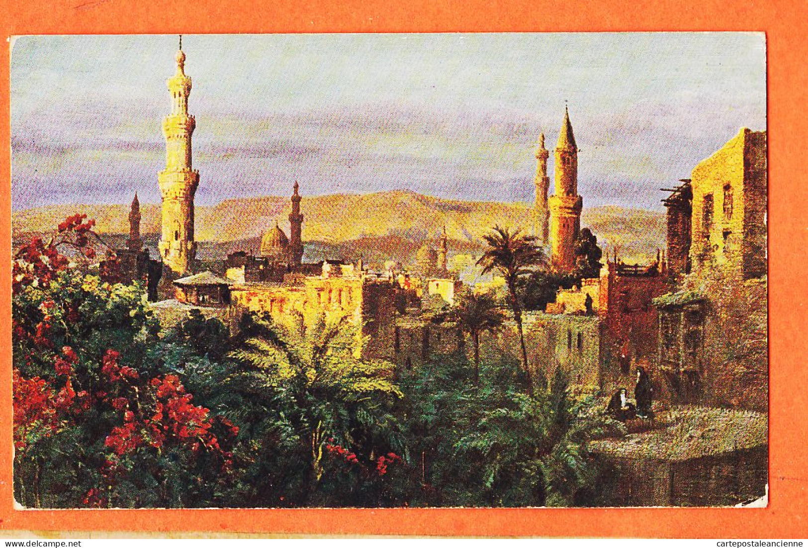 09947 / ⭐ LE CAIRE Egypte ◉ Vue Prise Hotel Du NIL CAIRO From NILO KAIRO ◉ Illustrateur ?  Lithographie R-142 R & J.D - Caïro