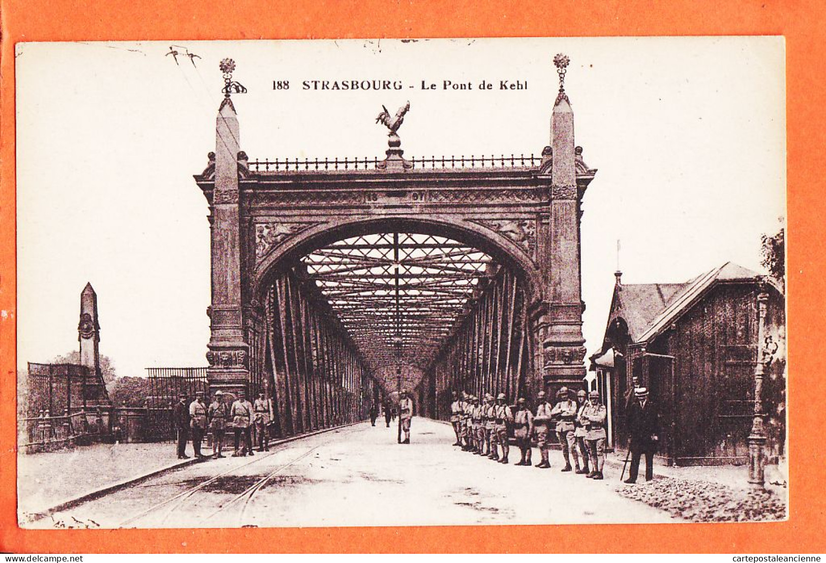 09924 / ⭐ STRASBOURG 67-Bas-Rhin ◉ Pont De KEHL Porte Entrée Garde Militaire Soldats 1920s ◉ CAP 188 - Strasbourg