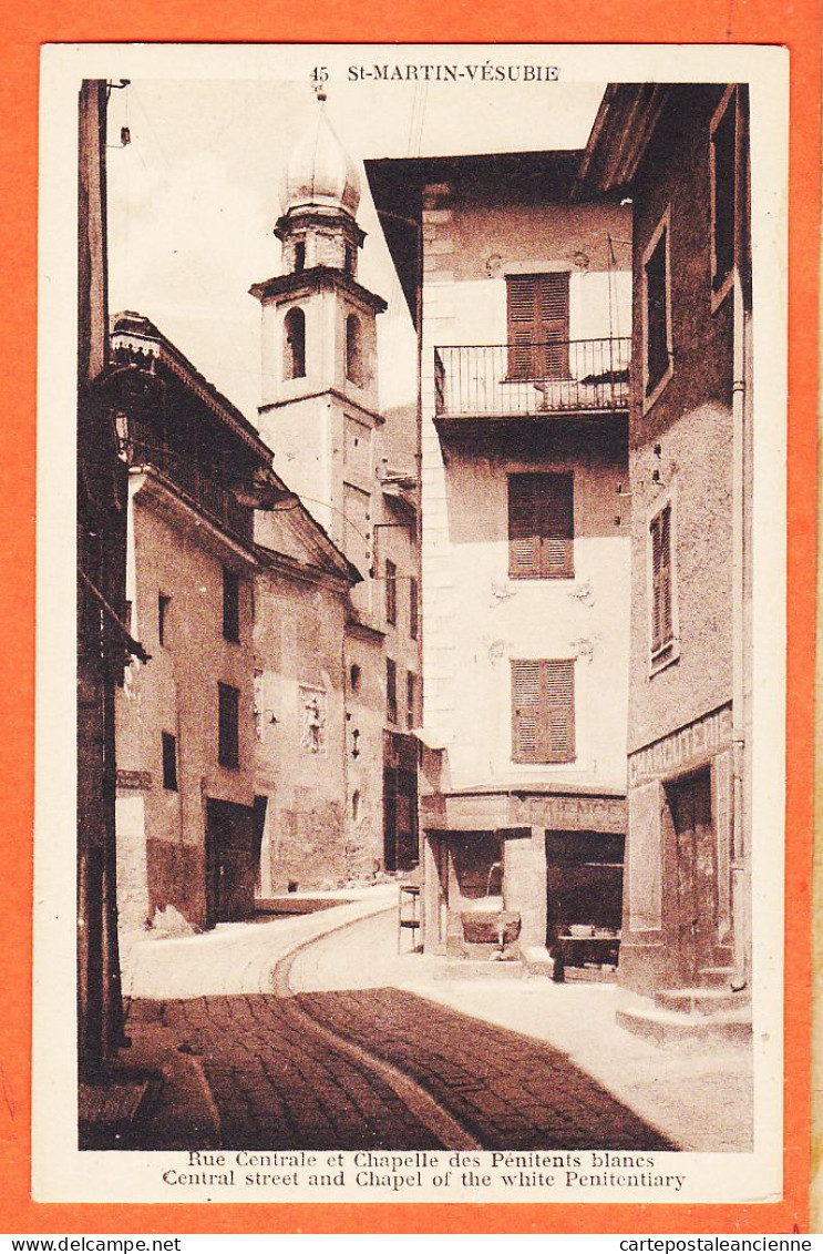 09878 / ⭐ 06-SAINT-MARTIN-VESUBIE ◉ Charcuterie Rue Centrale Chapelle Penitents Blancs 1920s ◉ Edit MOTTET Bazar St - Saint-Martin-Vésubie