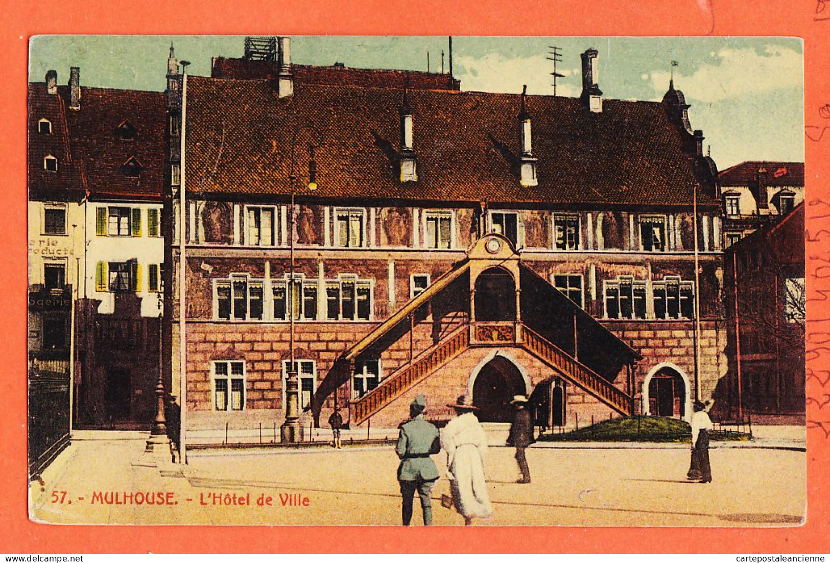 09927 / ⭐ MULHOUSE 68-Haut-Rhin ◉  Hotel De Ville 1915s à Louis BECHIR Belfort ◉ Edition CIGOGNE N° 57 - Mulhouse
