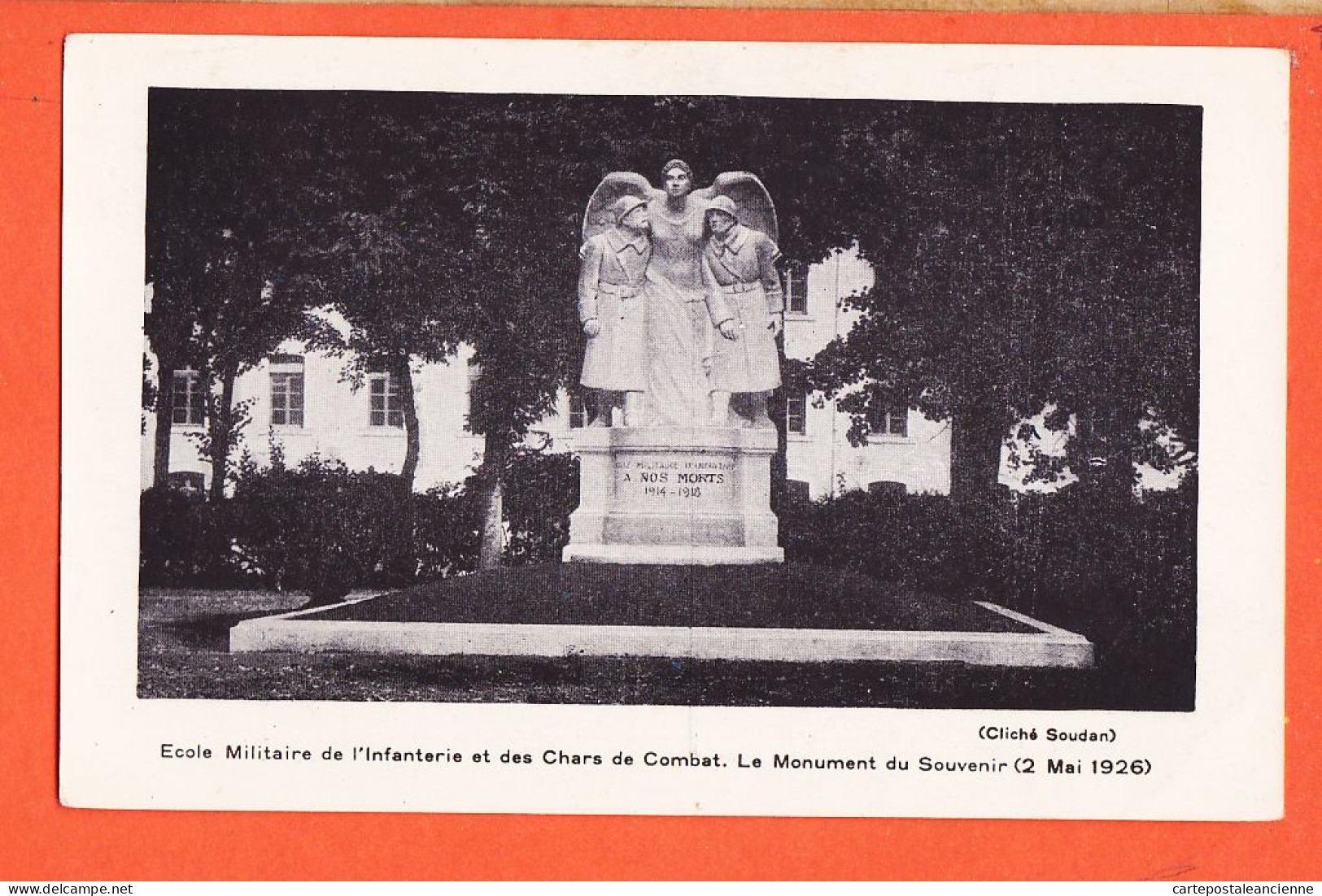 09937 / ♥️ 79-SAINT-MAIXENT-L'ÉCOLE ◉ Monument Souvenir 2 Mai 1926 Militaire Infanterie Char Combat  ◉ Cliché SOUDAN St - Saint Maixent L'Ecole