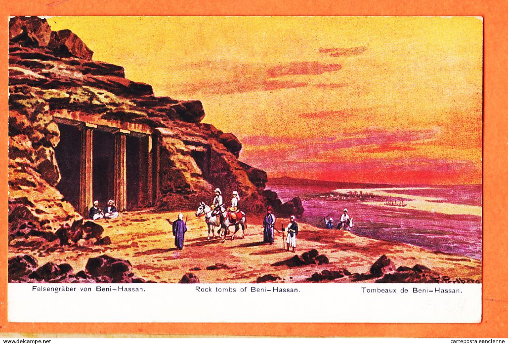 09985 / ⭐ Künstler-AK PERLBERG Serie 775 Ägypten IV N° 24 ◉ BENI-HASSAN Felsengraber Rock Tombs Tombeaux 1905s Egypte - Other & Unclassified