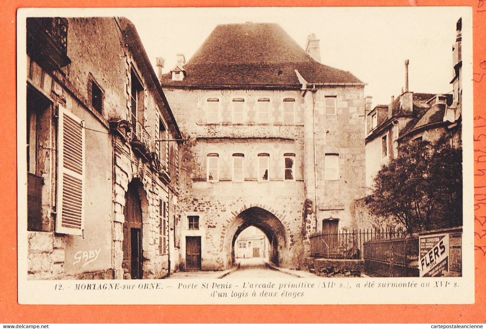 09931 / ⭐ 61-MORTAGNE -sur-Orne  ◉ Porte SAINT-DENIS Arcade Primitive Logis 2 Etages 1910s St ◉ Edition ARTAUD GABY 12 - Mortagne Au Perche