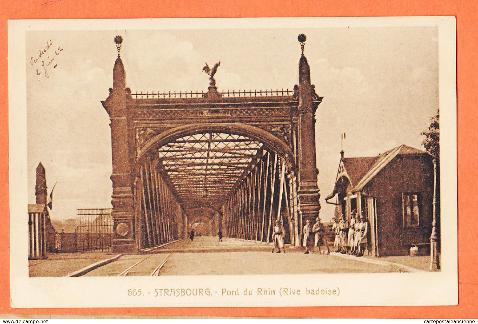 09922 / ⭐ STRASBOURG 67-Bas-Rhin ◉ Pont Du RHIN Rive BADOISE 1920s ◉ Edition Papeterie Cathedrale 665 - Strasbourg