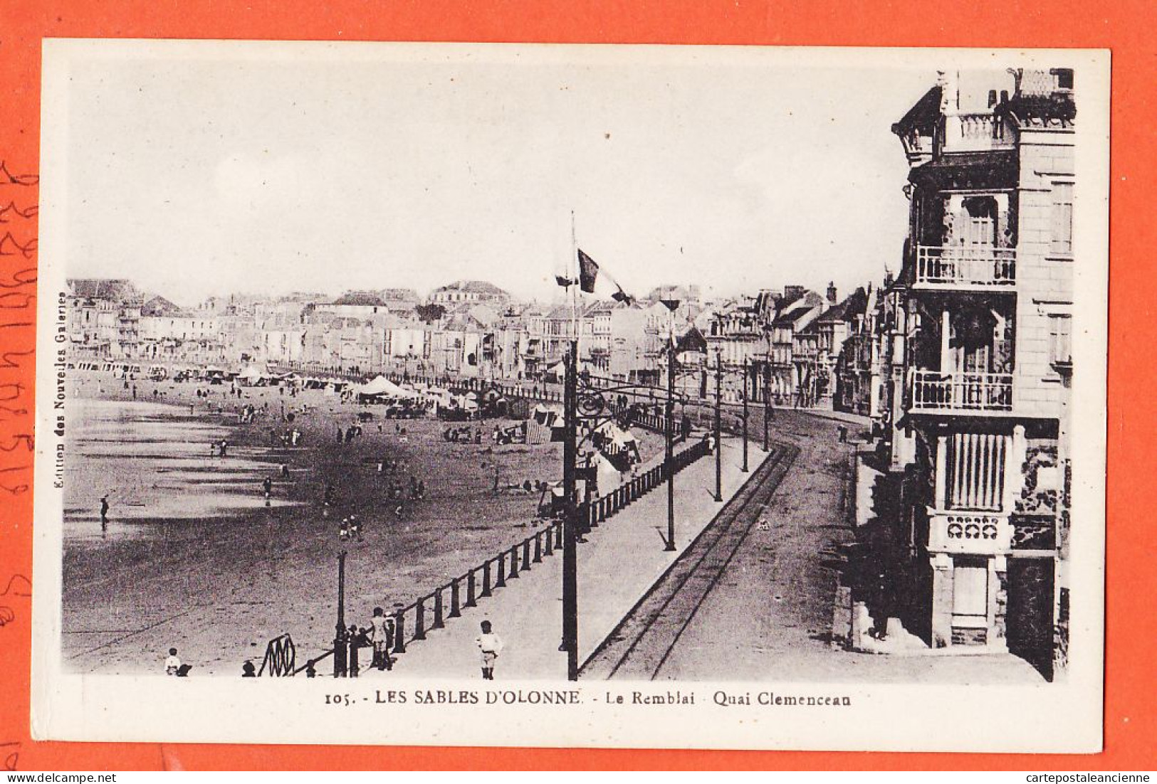 09910 / ⭐ LES SABLES D'OLONNE 85-Vendée ◉  Remblaie Quai CLEMENCEAU 1920s ◉ Edition NOUVELLES GALERIES 105 - Sables D'Olonne