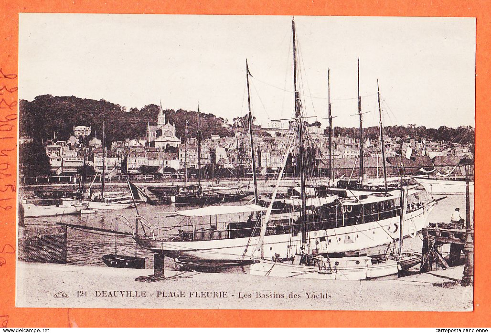 09902 / ⭐ DEAUVILLE PLAGE-FLEURIE 14-Calvados ◉ Bassin Des Yachts 1910s ◉ CAP 124 - Deauville