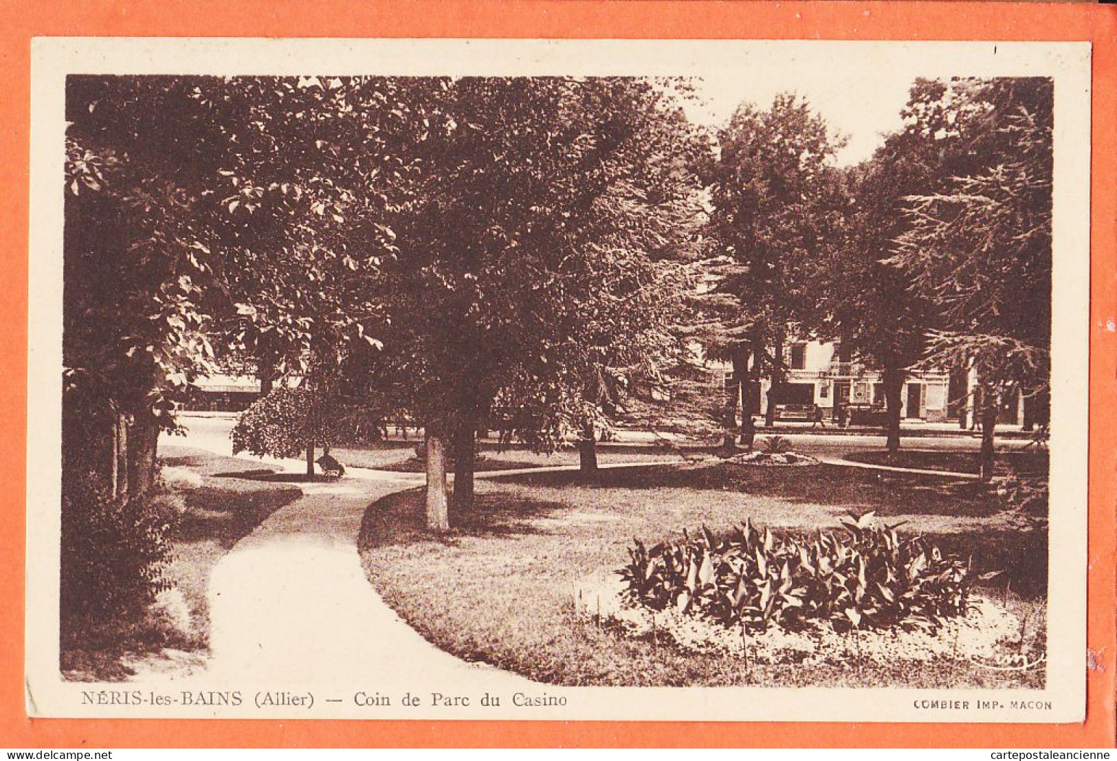 09888 / ⭐ NERIS-les-BAINS 03-Allier  ◉ Coin Du Parc Du CASINO 1920s ◉ CIM COMBIER Macon - Neris Les Bains