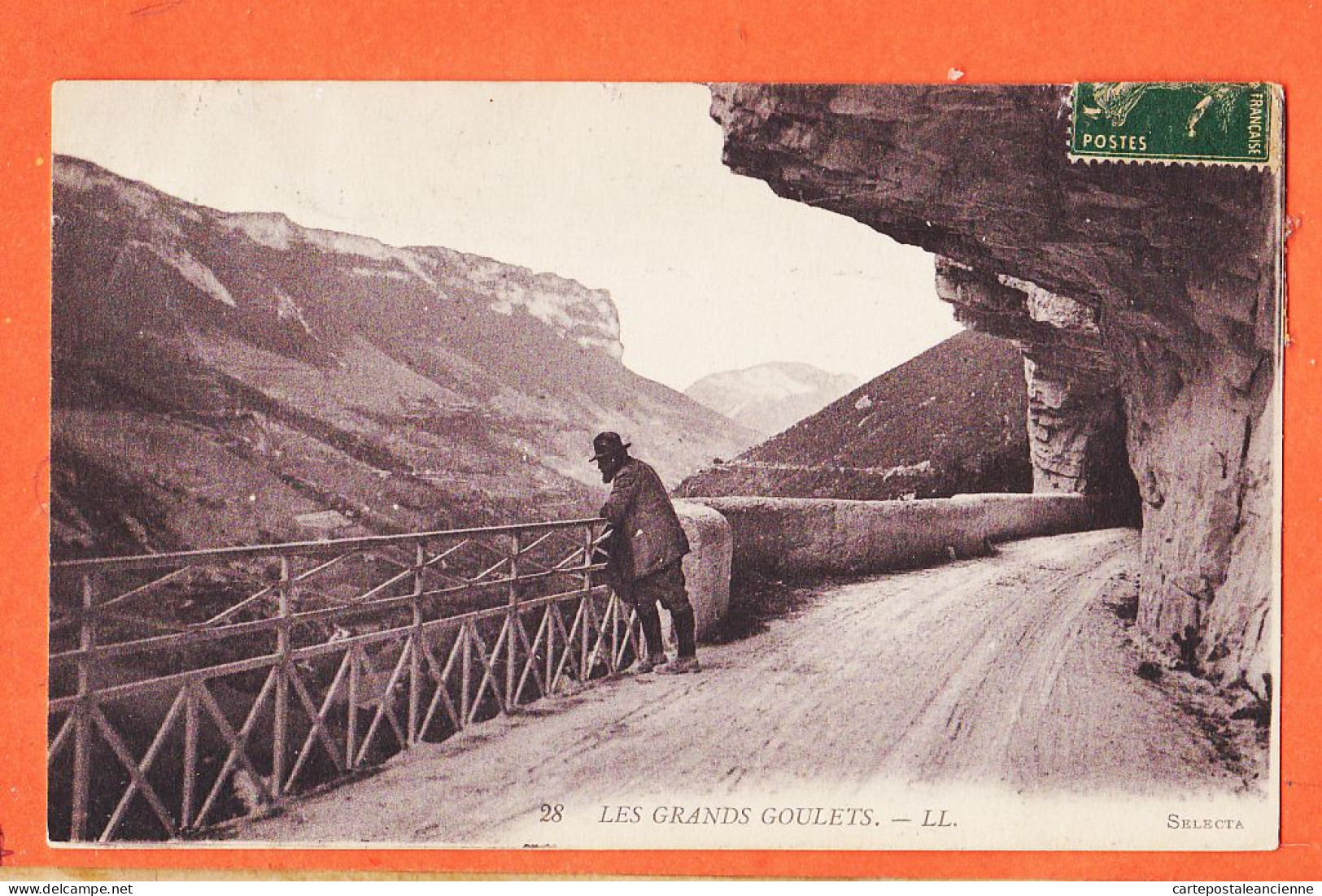 09895 / ⭐  LES-GRANDS-GOULETS Vercors 26-Drome ◉ Route Défilé Marcheur 1920s ◉ Edition LL SELECTA N° 28 - Les Grands Goulets