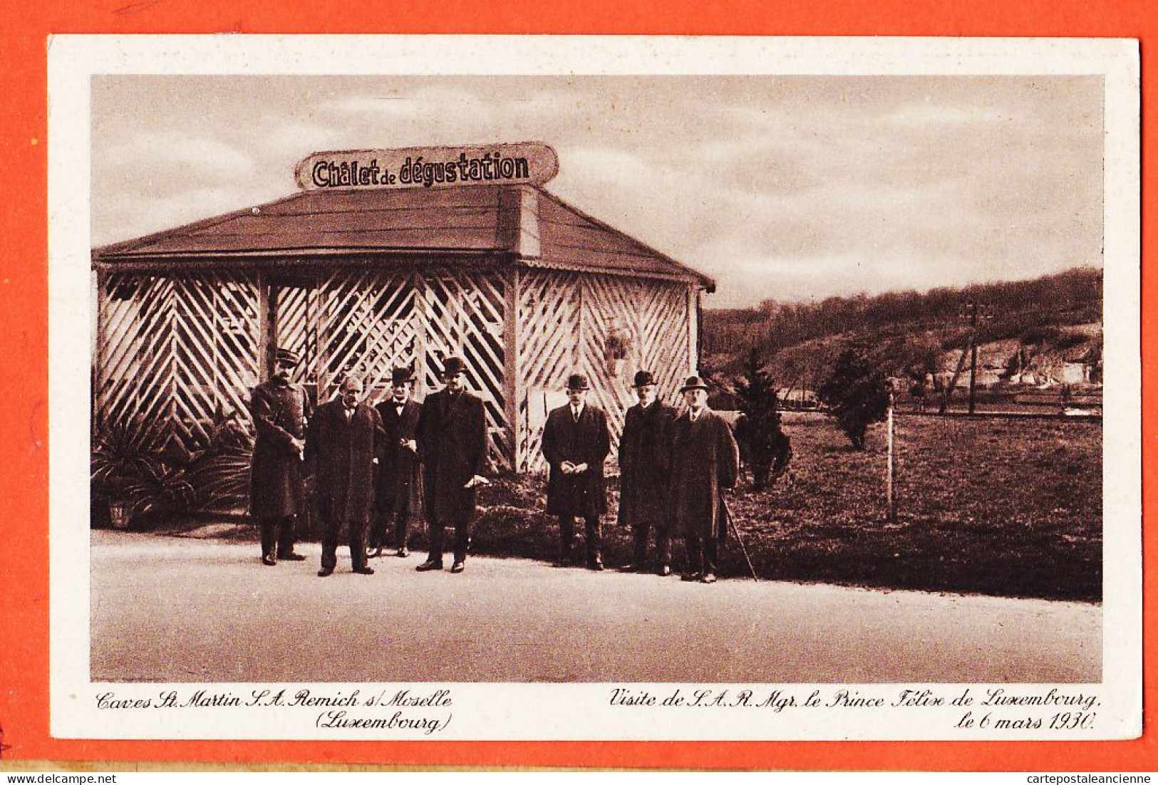 09868 / ♥️ ⭐ REMICH-sur-MOSELLE Luxembourg ◉ Caves SAINT-MARTIN Visite S.A.R Mgr Prince FELIX 6 Mars 1930 ◉ Edit CAPUS 2 - Remich