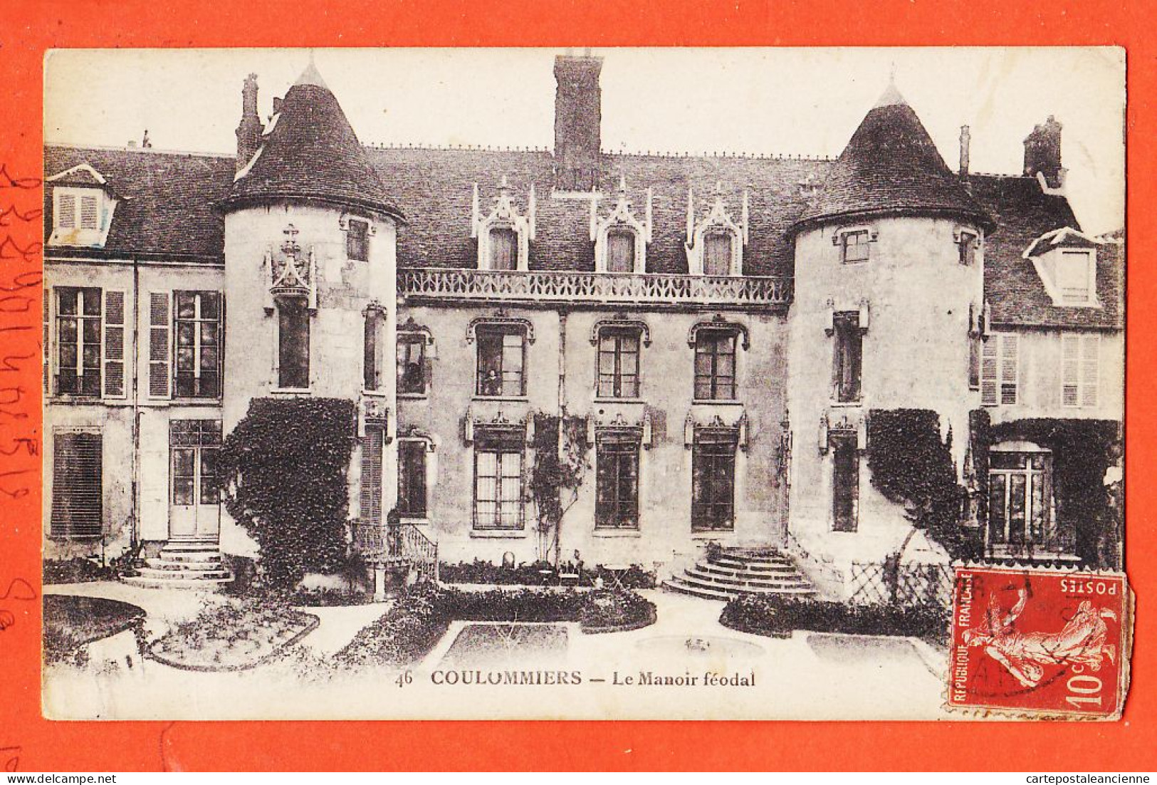09943 / ⭐ COULOMMIERS 77-Seine Marne ◉ Manoir Feodal 1918 à GRILLET Bd Lenoir Paris XI  ◉ Impr. Edit BOURGOGNE  - Coulommiers