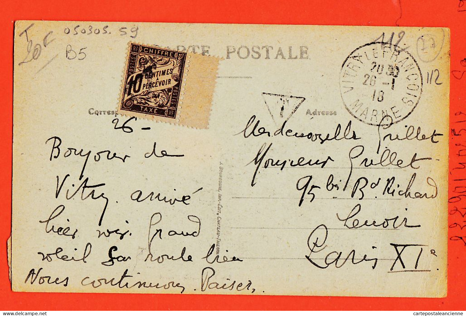 09943 / ⭐ COULOMMIERS 77-Seine Marne ◉ Manoir Feodal 1918 à GRILLET Bd Lenoir Paris XI  ◉ Impr. Edit BOURGOGNE  - Coulommiers