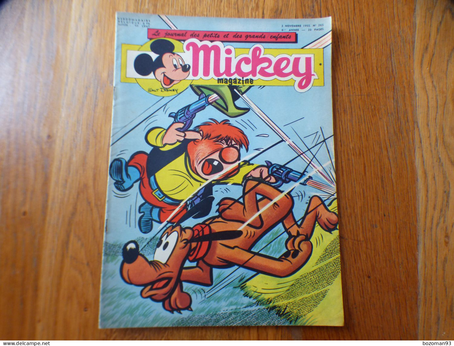 JOURNAL MICKEY BELGE N° 265 Du 03/11/1955 COVER PLUTO + 20.000 LIEUES SOUS LES MERS - Journal De Mickey