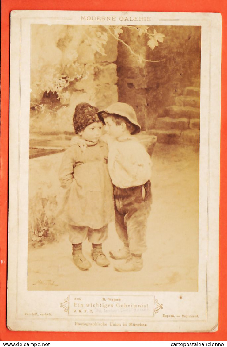 09625 / ⭐ M WUNSCH Ein Wichtiges Geheimnis Photographische UNION In MUNCHEN 2 Jeunes SAXONS De Pauline De GABLENZ - Antiche (ante 1900)