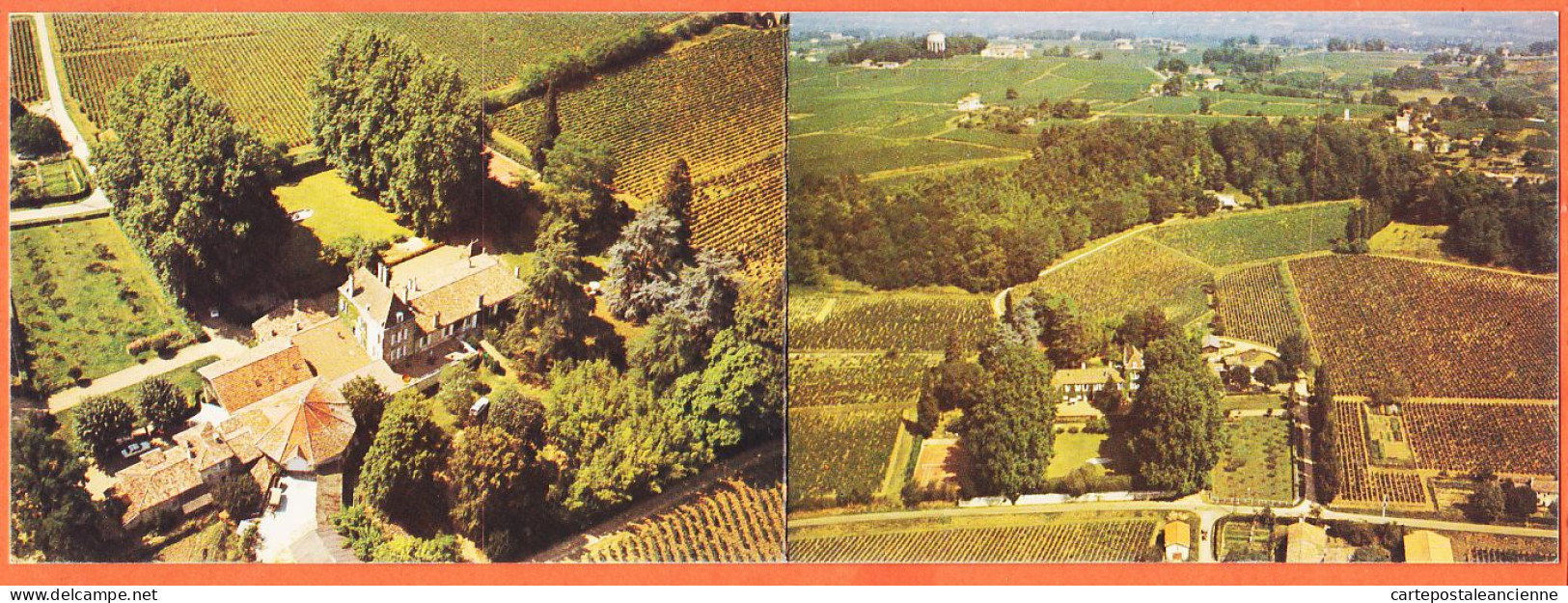 09534 /⭐ ◉  ♥️ SAINT-EMILION 33-Gironde Chateau BELLEFONT-BELCIER Vue Aérienne Vigne Propriété 1979 Double-Carte BERTHON - Saint-Emilion