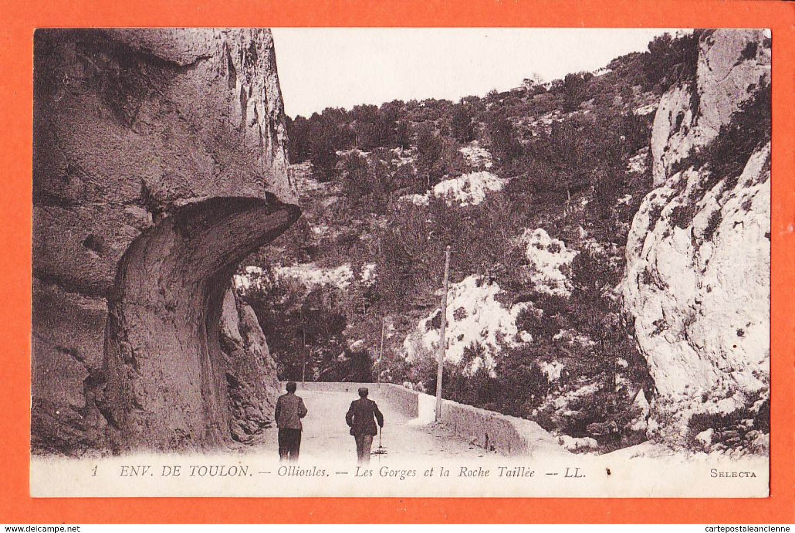 09582 /⭐ ◉  OLLIOULES Env. TOULON 83-Var Gorges Et ROCHE TAILLEE 1915 Achille BAUX à Marie SERRES - SELECTA LEVY LL 1 - Ollioules