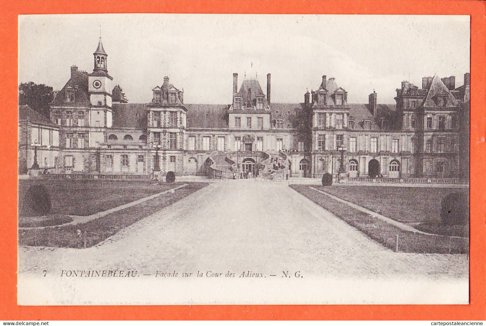 09589 /⭐ ◉  77-FONTAINEBLEAU Façade Cour ADIEUX Novembre 1916 Achille BAUX Ecole Artillerie à Marie SERRES-LEVY N-G 7 - Fontainebleau