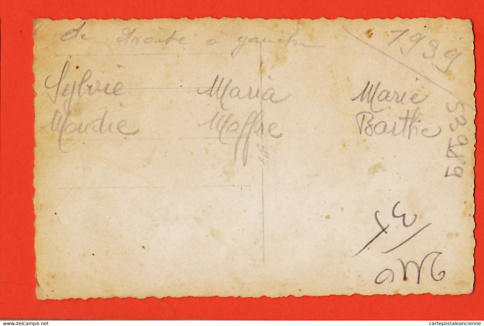 09566 /⭐ ◉  Carte-Photo CRUZY 34-Hérault De Droite à Gauche Sylvie MONDIE Maria MAFFRE Marie BARTHE En 1939 - Altri & Non Classificati
