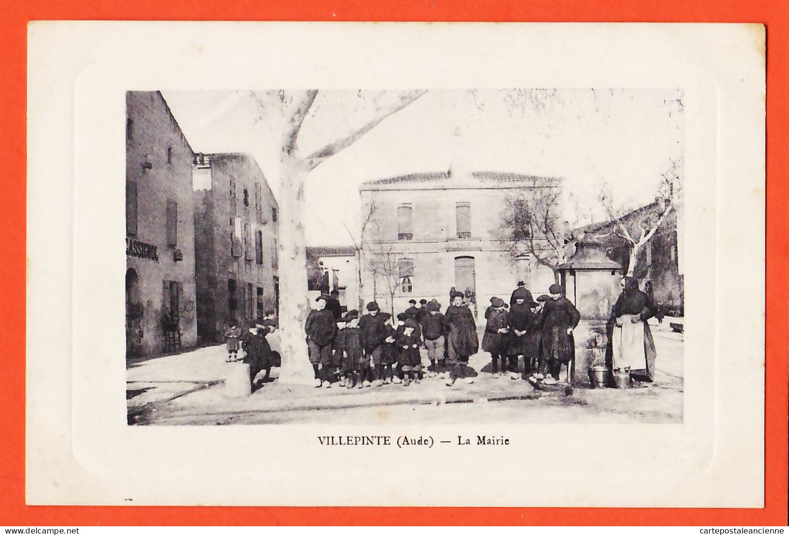 09553 /⭐ ◉  ♥️ Rare VILLEPINTE 11-Aude MAIRIE Villageois 1911 Achille à Marie SERRES Boussac-Edit Détourée OLIER - Autres & Non Classés