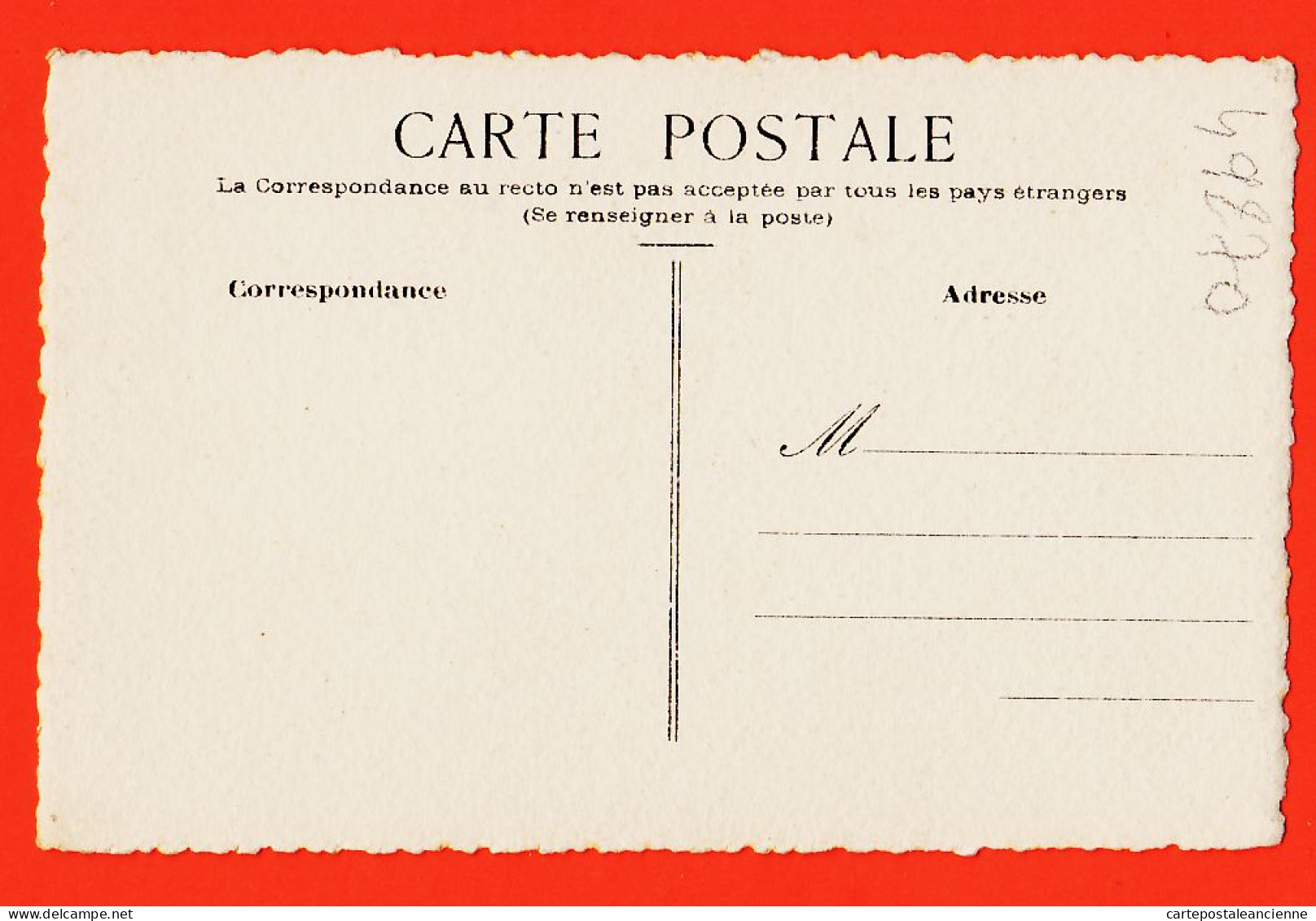 09596 /⭐ ◉  Curiosité Carte Postale Papier Velin 1905s Côté Adresse Et Correspondance Imprimé, Côté Vue, Vierge  - Ohne Zuordnung