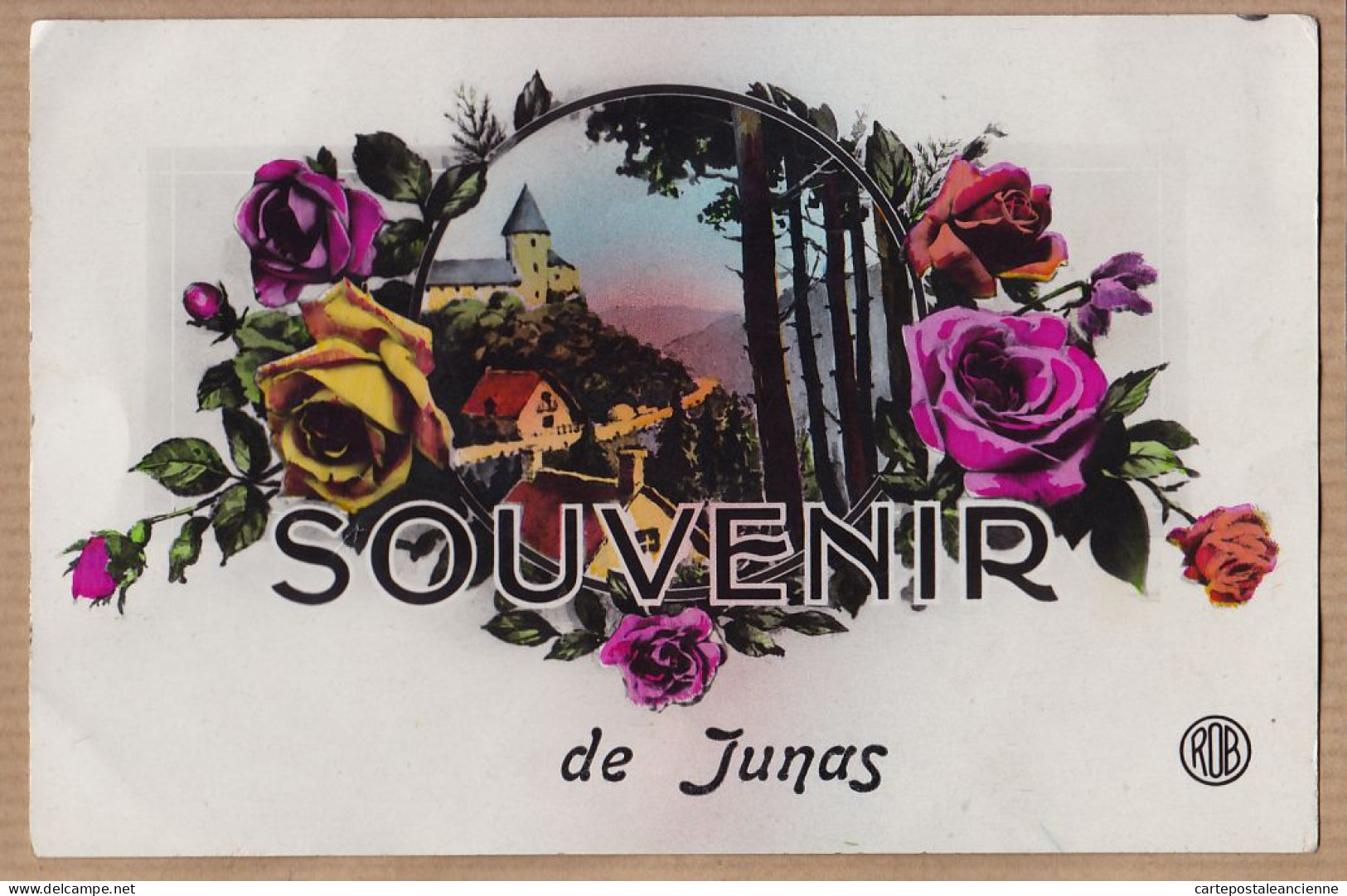 09748 / ⭐ Souvenir De JUNAS 30-Gard 1950s Véritable Photographie ROB  - Other & Unclassified