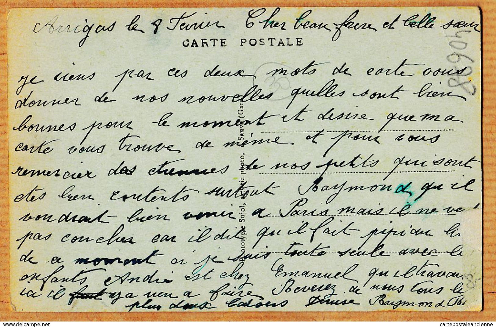 09746 / ⭐ ♥️ Peu Commun ARRIGAS 30-Gard Place De L' Eglise 1910s Phototypie SUJOL - Other & Unclassified