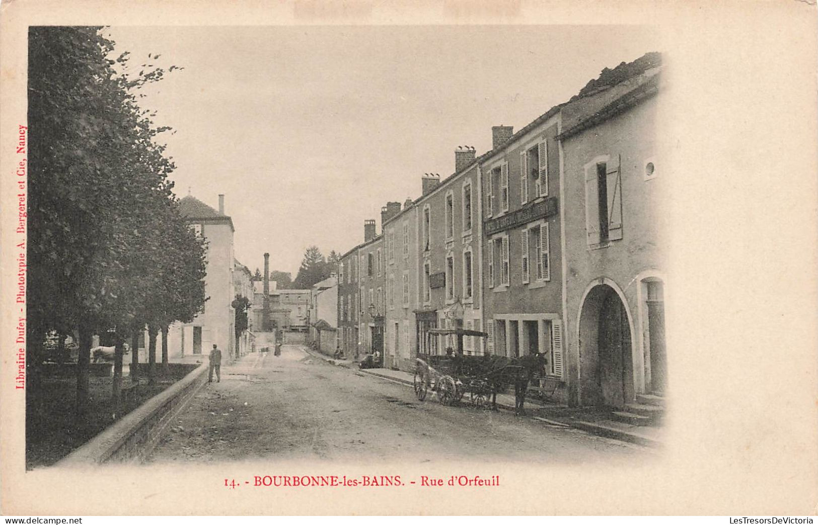 FRANCE - Bourbonne Les Bains - Vue Sur La Rue D'Orfeuil - Animé - Carte Postale Ancienne - Bourbonne Les Bains