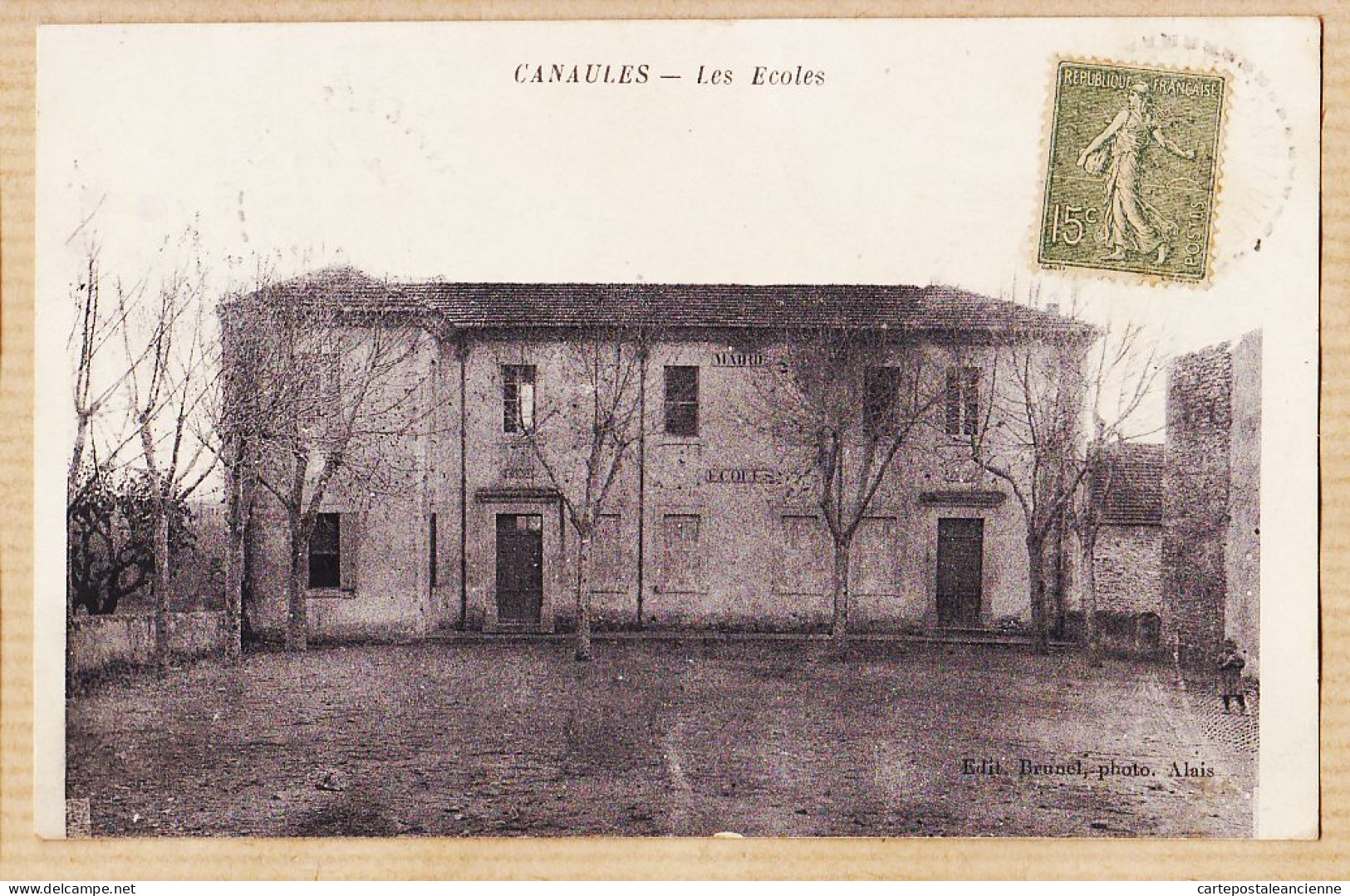 09741 / ⭐ ♥️ Peu Commun CANAULES 30-Gard Ecoles Cour Intérieure 1920s à Fernande HUGUET Massanes Tavernes-BRUNEL ALAIS  - Other & Unclassified