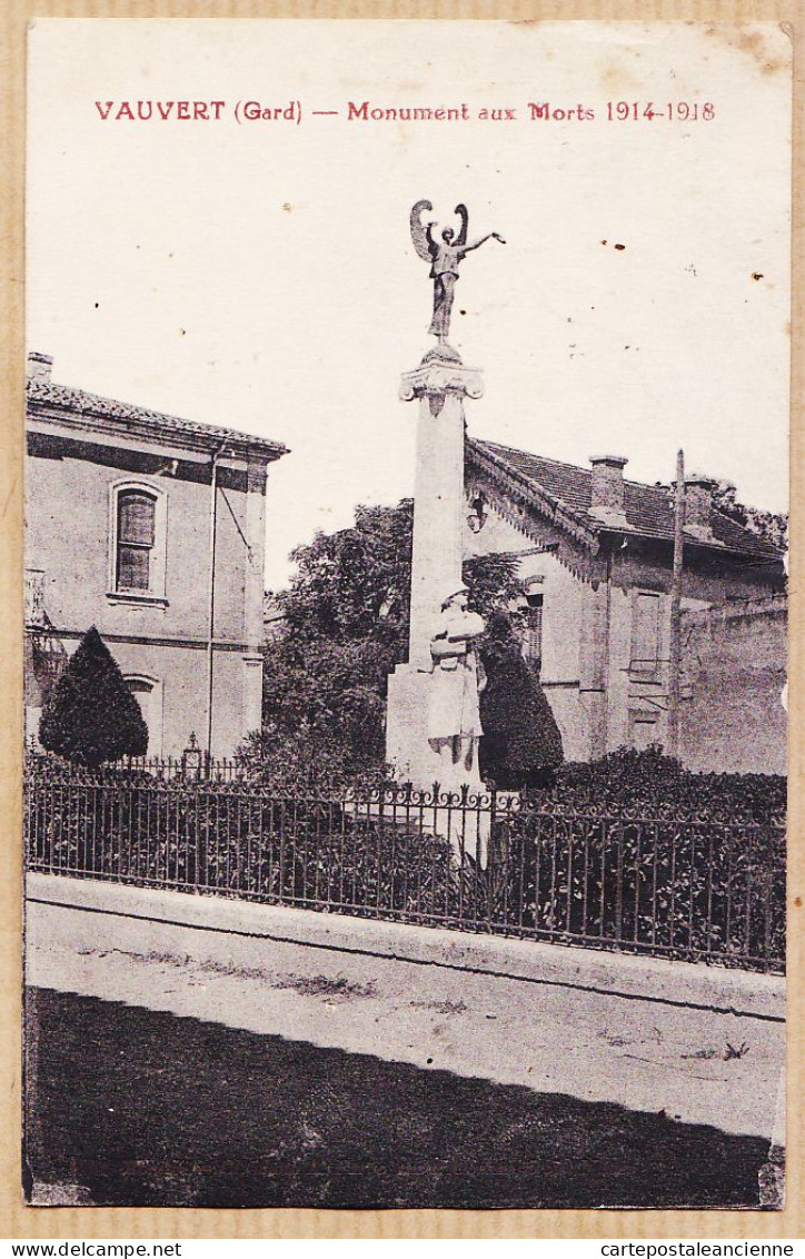 09718 / ⭐ VAUVERT 30-Gard  Monument Aux Morts 1914-1918 CpaWW1 D'Aimée à Fernande HUGUET Dactylo St-Geniès De Malgoires - Sonstige & Ohne Zuordnung
