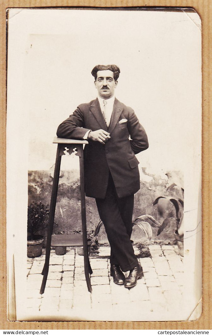 09631 / ⭐ NÎMES 30-Gard Carte-Photo A. BEDOUIN Famille POUGET HUGUET Homme à Moustache Portrait En Pied 1920s - Nîmes