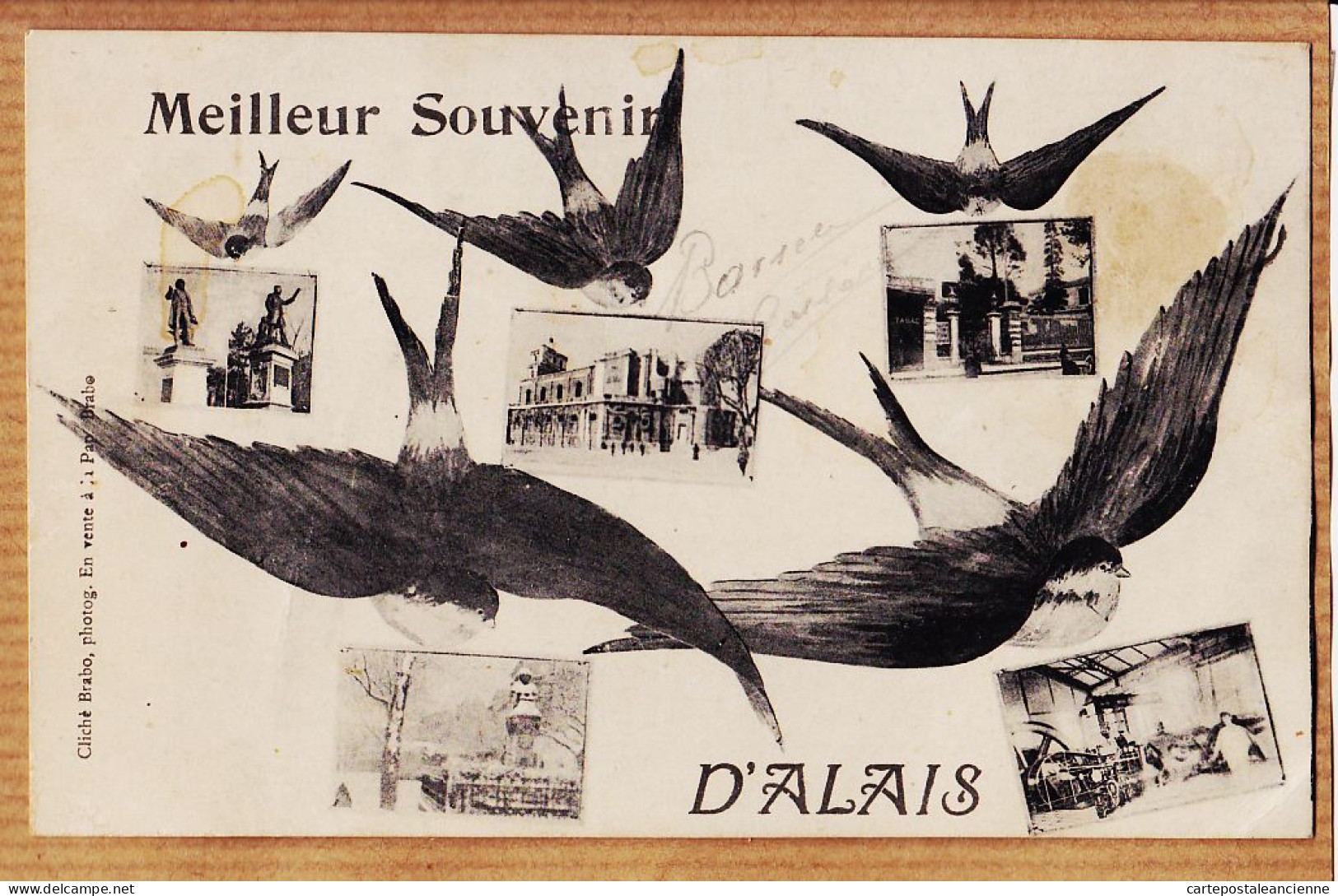 09770 / ⭐ ALAIS Alès 30-Gard Meilleur Souvenir D'ALAIS Multivues Hirondelles 1910s à Fernande HUGUET- Cliché BRABO - Alès