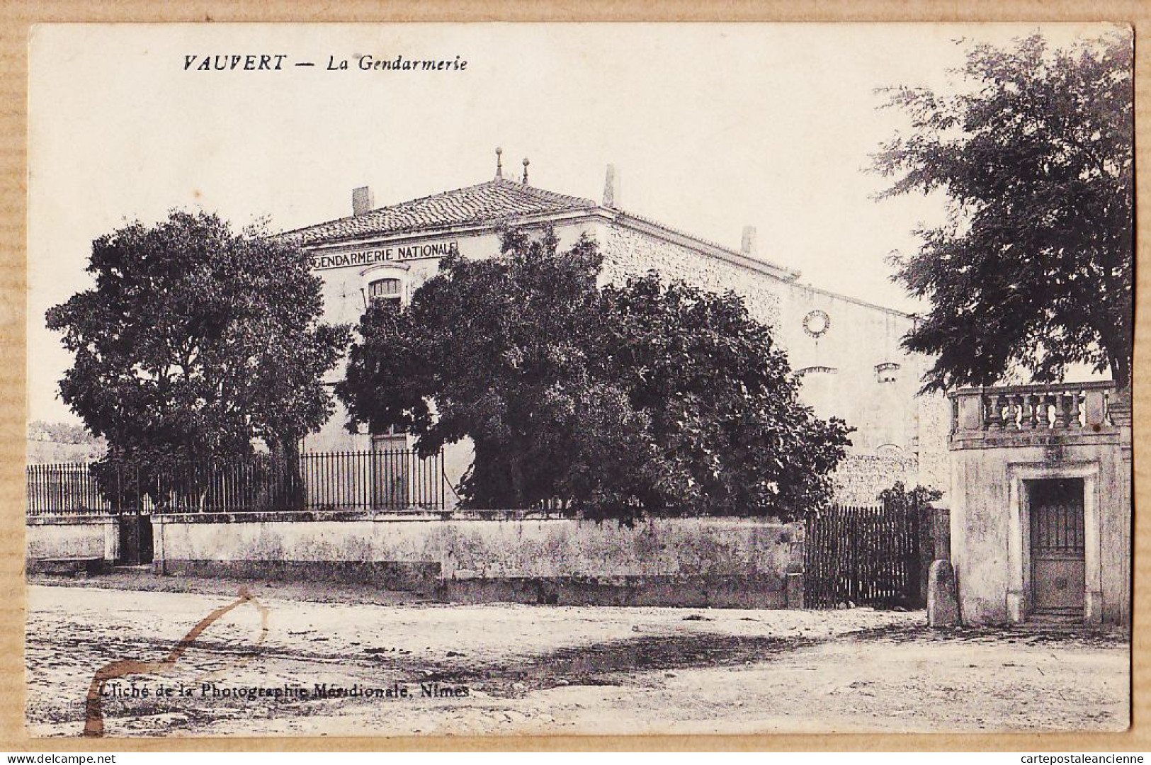 09720 / ⭐ ♥️ Peu Commun VAUVERT 30-Gard Gendarmerie Nationale 1920 -MONJON Cliché Photographie Méridionale Nîmes - Other & Unclassified